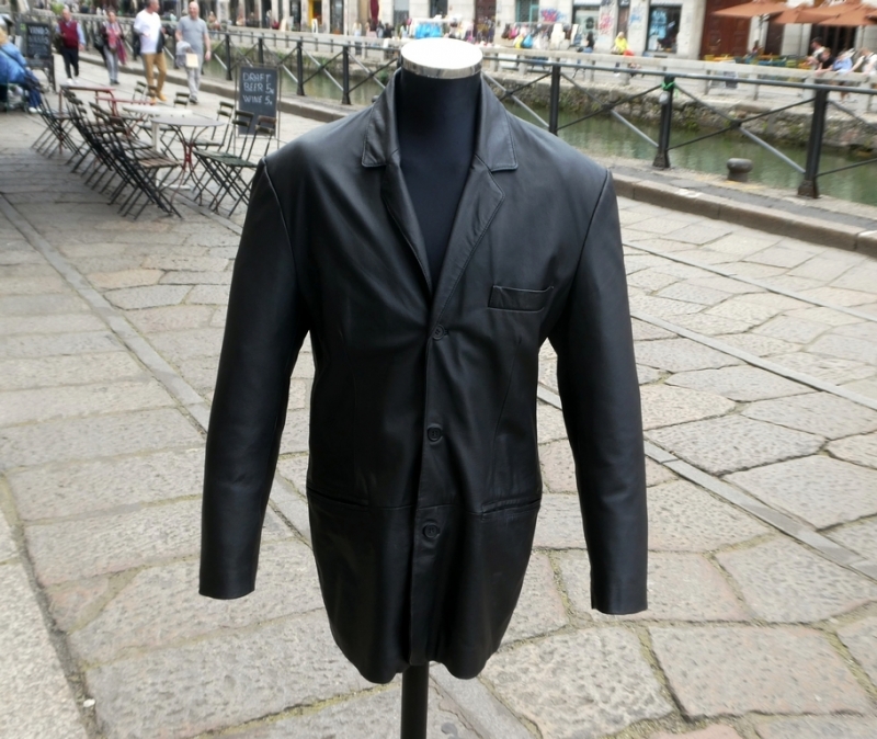 Leather blazer jacket vintage size 52