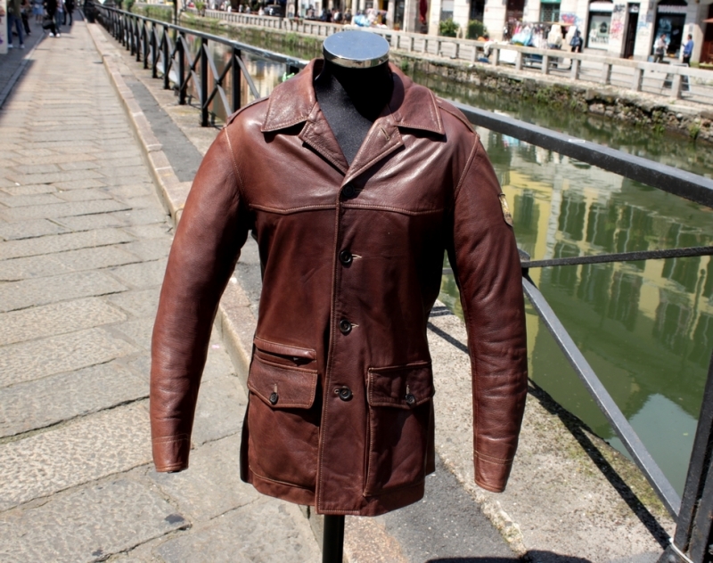 Strellson leather jacket M