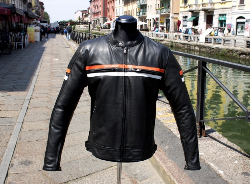 leather moto jacket size XL 