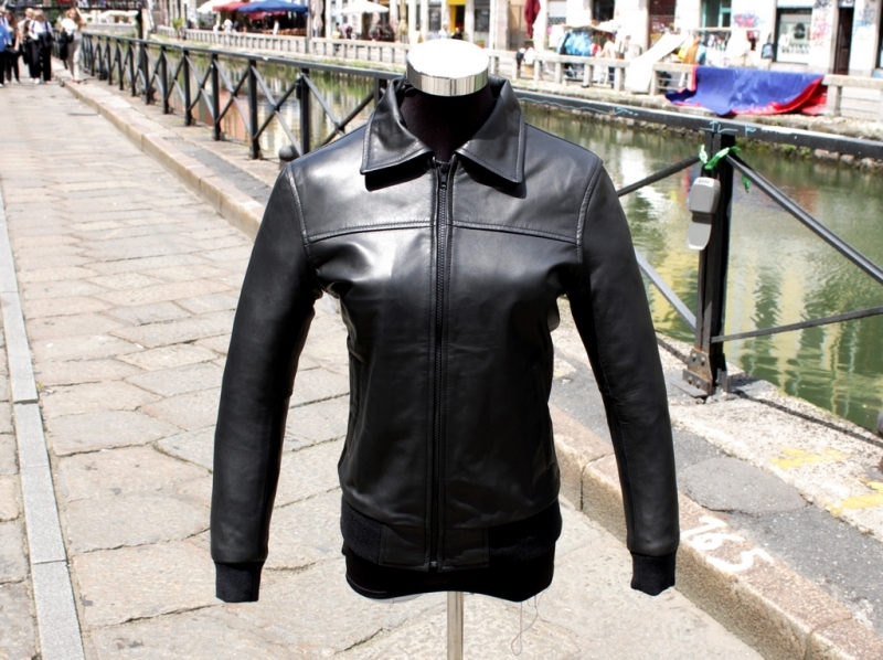 Bomber fonzie leather jacket size S