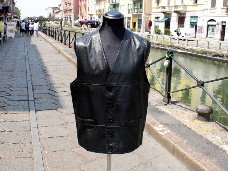 Vintage leather vest size L 