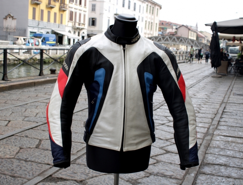 Giubbotto pelle Dainese moto vintage originale con