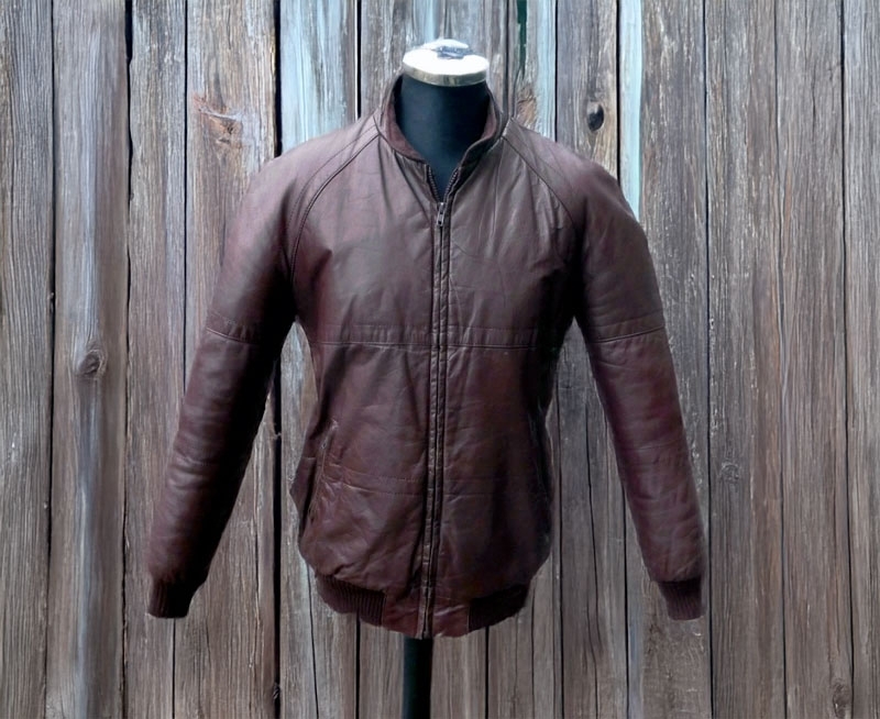 Giubbotto bomber pelle burgundy bordeaux 