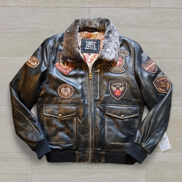 Giubbotto pelle aviatore flight jacket Top Gun Nuo