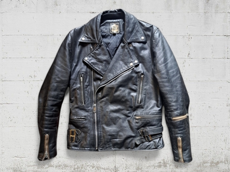 Biker leather jacket size M