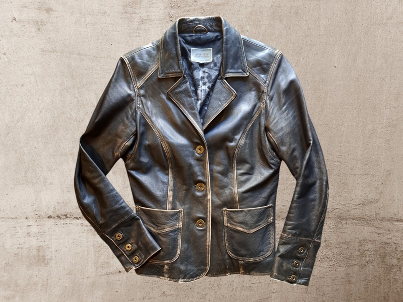 Blazer leather jacket woman