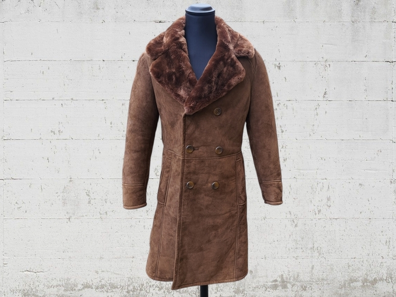 Cappotto pelle montone shearling vintage uomo ML