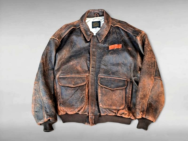 Bomber avirex a2 aged brown vintage 