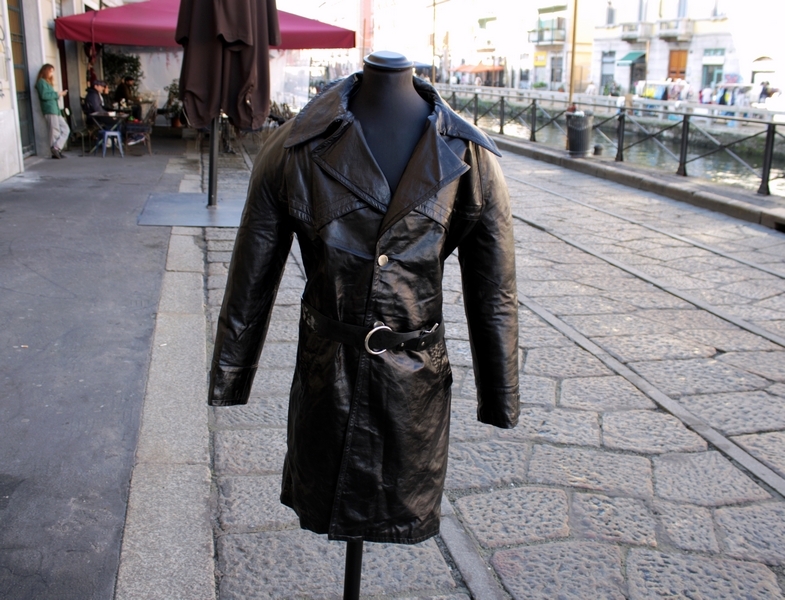 Trench cappotto pelle Calugi Giannelli taglia 56