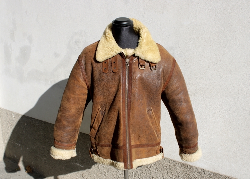 Giubbotto pelle montone shearling alan gordon vint