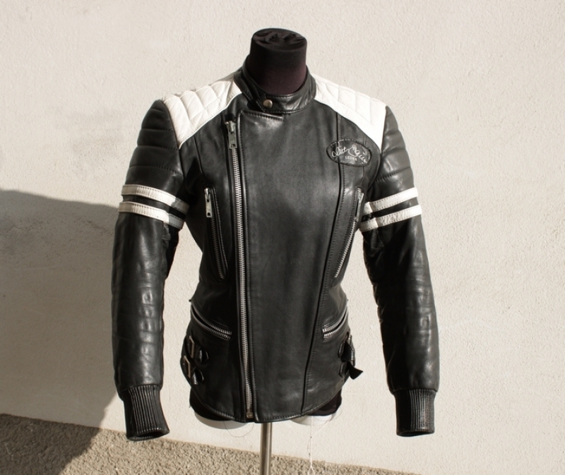 Biker leather jacket size S