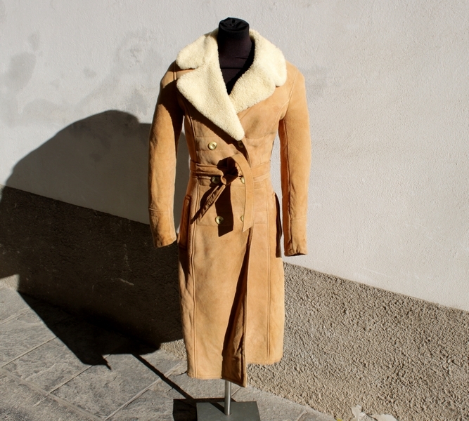 Cappotto montone shearling donna vintage taglia S 