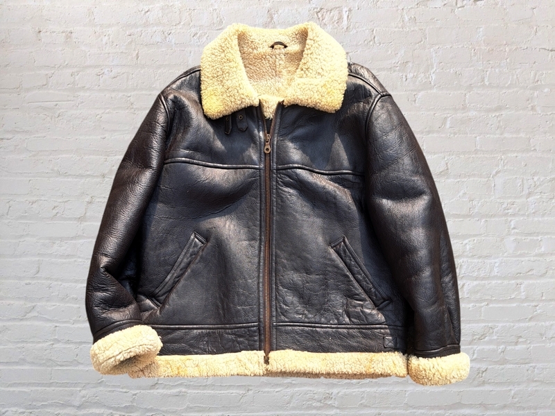 B3 raf made in italy xxl shearling bomber jacket