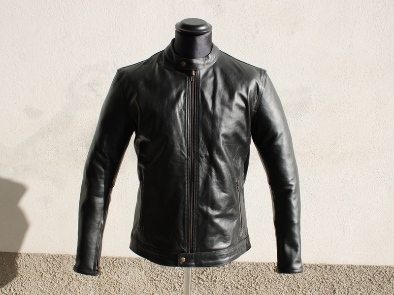 Guendj leather jacket moto style simple