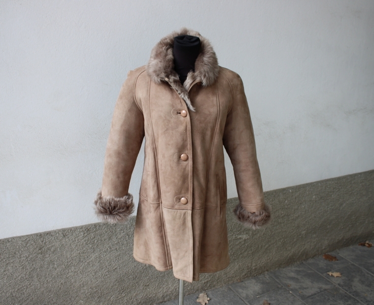 Cappotto vero montone shearling donna vintage anni