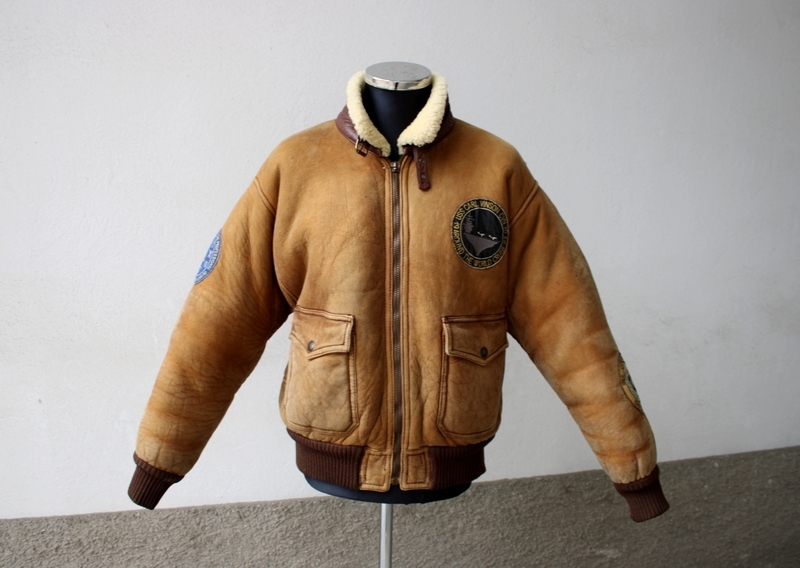 Bomber Carl Vinson aviator jacket shearling aviato