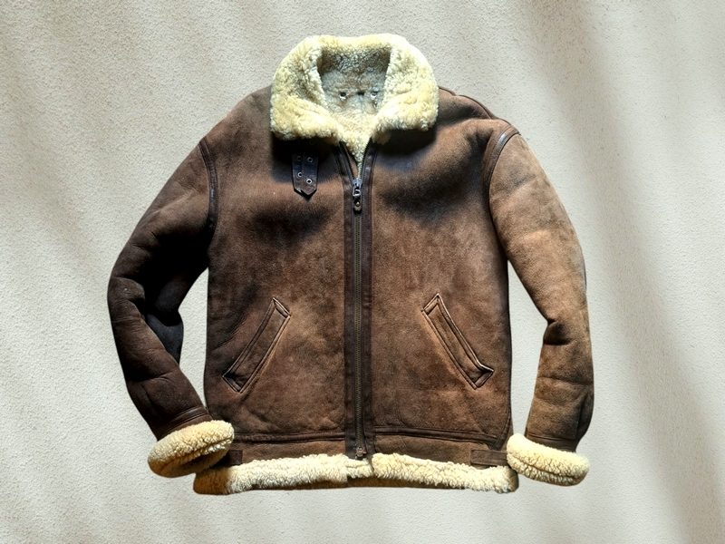 B3 shearling aviator raf jacket style avirex size 