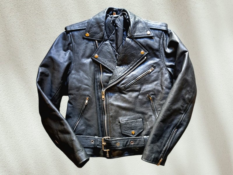 Vintage leather rock jacket size M