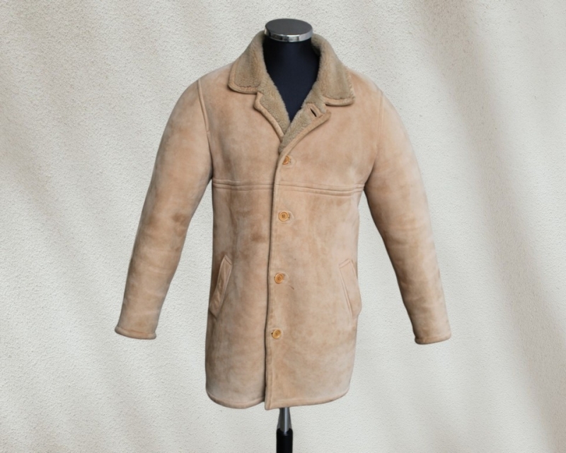 Cappotto montone shearling Belfe monopetto taglia 