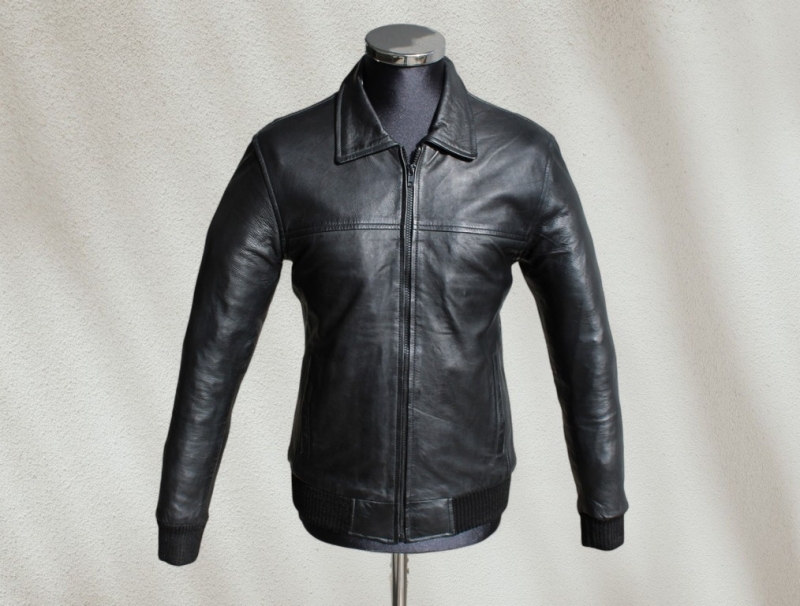 Giubbotto bomber pelle fonzie nero originale Guend