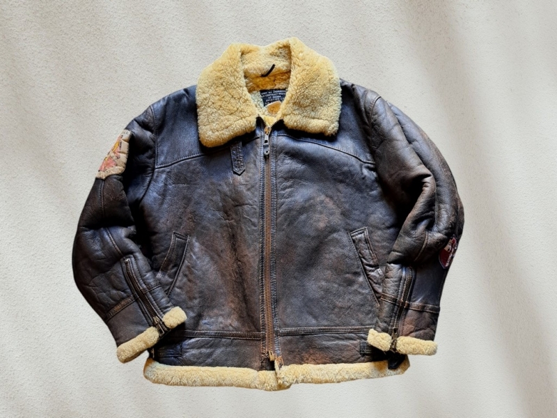 B195 Raf cockpit aviator jacket shearling